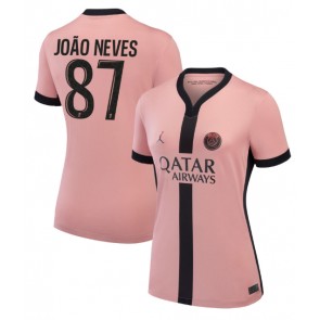 Paris Saint-Germain Joao Neves #87 Rezervni Dres za Ženska 2024-25 Kratak Rukavima